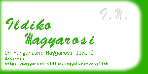 ildiko magyarosi business card