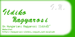 ildiko magyarosi business card